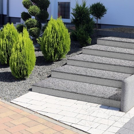 Стъпало от сив горен гранит Артико 120 x 33 x 2.8 см