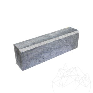 Бордюр от син лабрадорит Екстра (скосен 1L - 2 см) 10 x 15 x 50 см