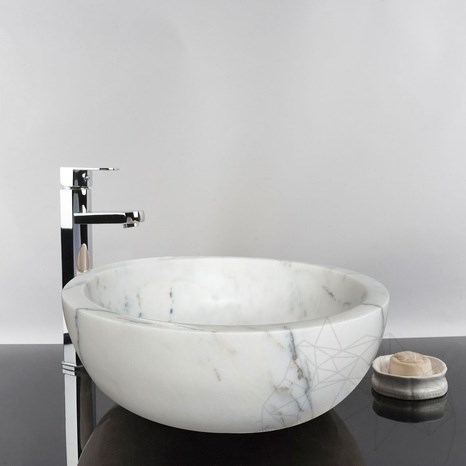 Мивка за баня Матиа от мрамор Лилак RS-5, 42 x 15 см