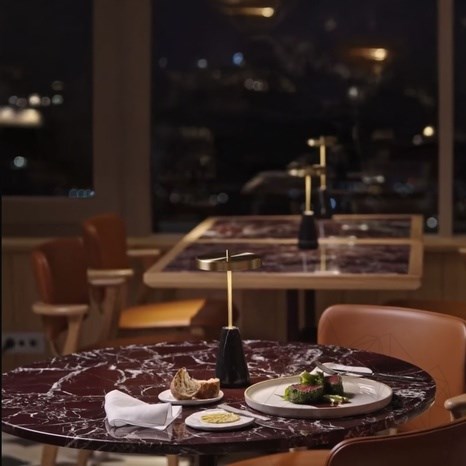 Кръгла маса Ø900 мм x 20 мм Полиран черешов мрамор Levanto