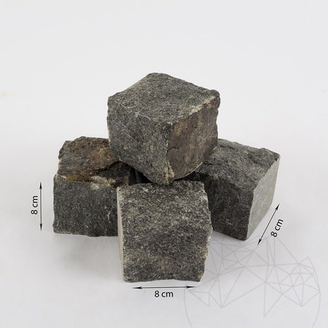 Гранитни павета Антрацит 8 x 8 x 8 см (1 тон = 5-6 кв.м)