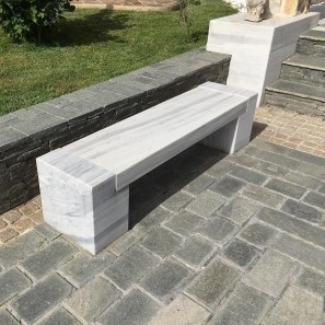 Banca gradina - Marmura Kavala (165 x 40 x 40 cm)