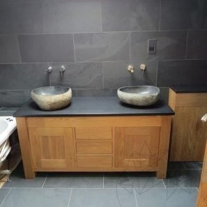 Черен плот от антикиран шистов камък  200 x 65 x 3 см