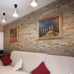 Облицовъчно пано за стена от бронзов кварцит 15 x 60 см