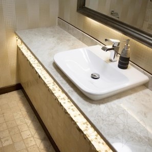Плот от полиран мрамор Капучино 250 x 65 x 3 см