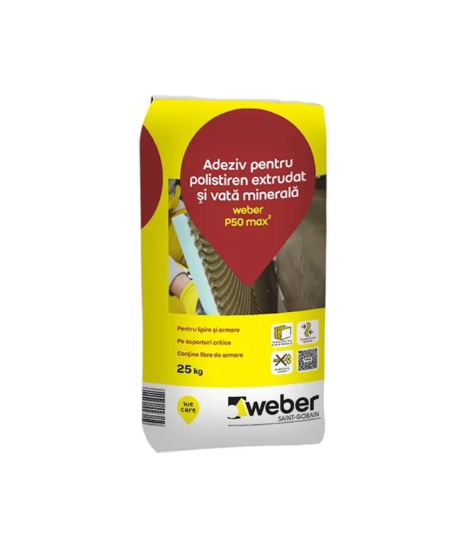 Adeziv flexibil pentru sisteme de izolatie termica-Weber P50