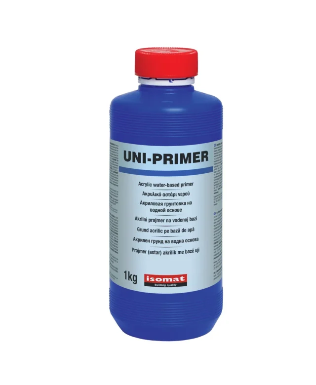 ISOMAT Uni-Primer – Acrylic adhesion primer for marble, stoneware, and natural stone (indoor/outdoor), 1 kg