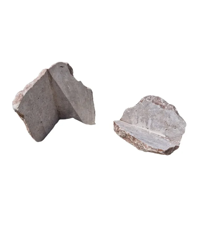 Exterior Stone Cladding Travertine Rock Face Opium Red (Corner)