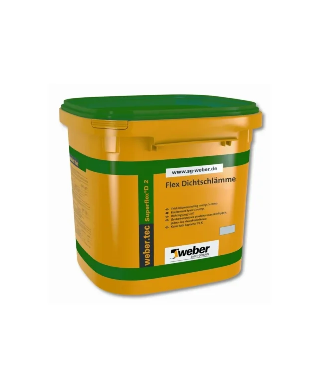 Hidroizolatie flexibila bicomponenta Weber.Tec Superflex D2 - 24Kg (Interior / Exterior)